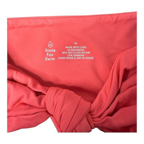 Stone Fox Swim Lele Bikini Top in Sunset Pink Size XS NWT‎ - Picture 7 of 10